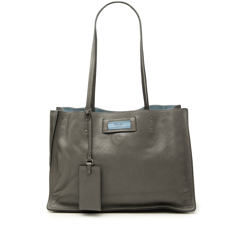 Pre-Loved Prada Glace Calf Etiquette Tote